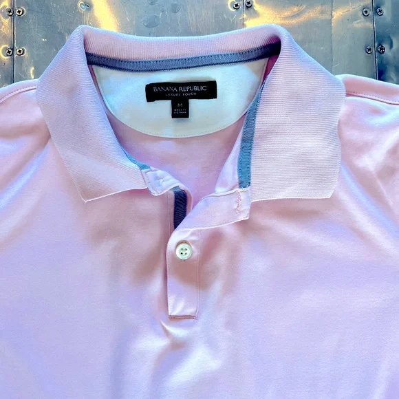 Banana Republic Pink Polo Size Medium - Picture 2 of 7